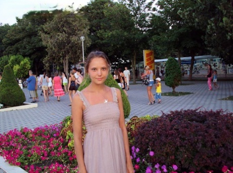 Petite amateur Katya models non nude during a homemade vacation tape