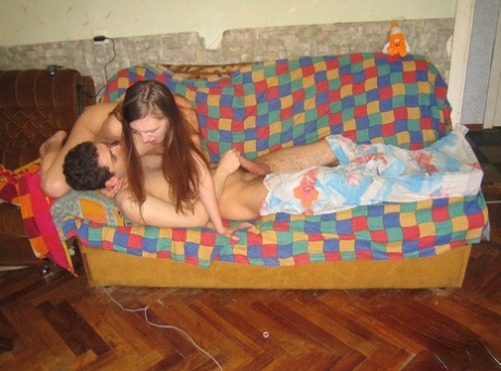 Horny young girl wakes up her boyfriend for an urgent fuck