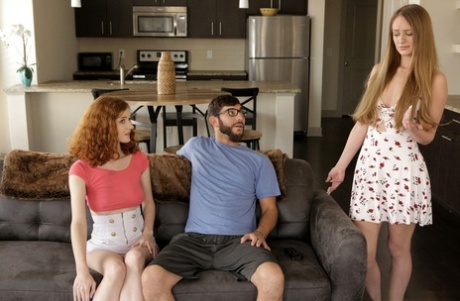 Step siblings Abby Rains and her brother get caught fucking by their mom