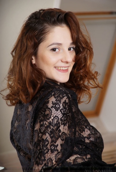Sweet teen Juana shows her hairy underarms and beaver with no clothes on