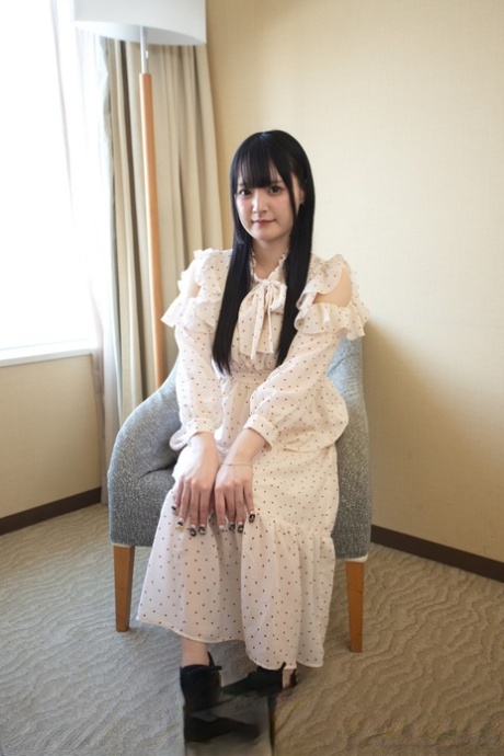Japanese teen Reika Kato shows her sheer bra and panty set