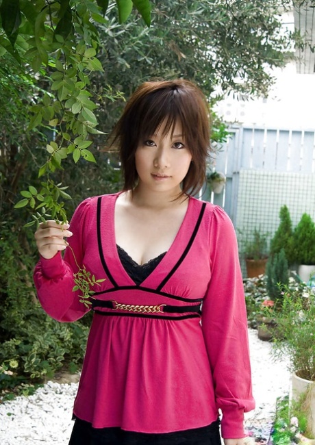 Asian coed Hanano Nono slowly uncovering her amazing big bosoms