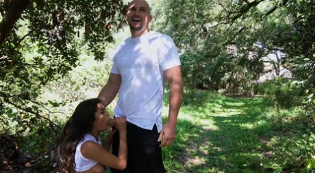 Sexy Latina teen gets brutally fucked and facialed in public by J-Mac