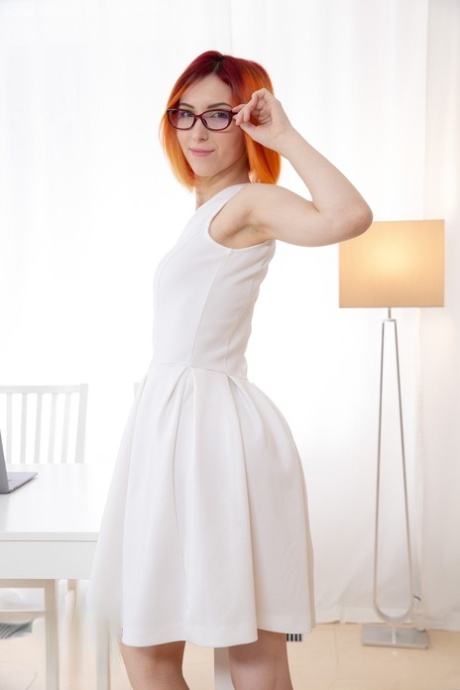 Nerdy Russian Elin Holm getting her sweet pussy licked out and penetrated