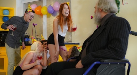 Kinky Stacy Cruz enjoys a wild 3some in front of her family on her birthday
