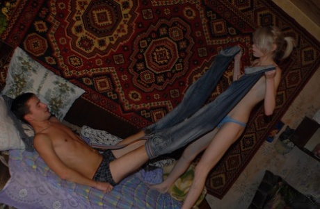 Slender European teen Alice welcomes a tiny dick into her innocent pussy
