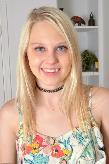 Lovely blonde Lily Rader spreads her welcoming hairy pussy up close