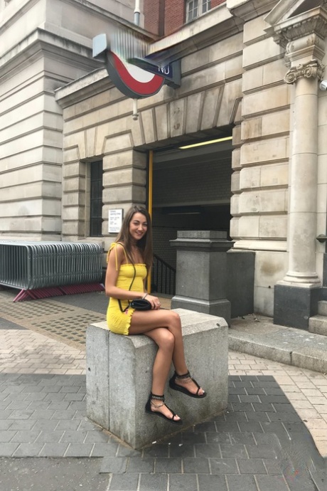 Slim amateur girlfriend Lily Adams shows her petite body in a solo