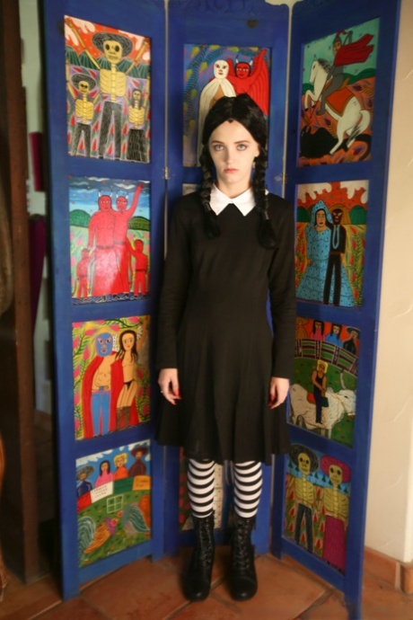 Sexy Kate Bloom  Audrey Noir get banged during Adams Family cosplay