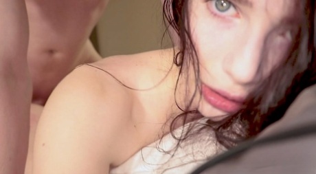 Sexy amateur Reislin gives an arousing POV blowjob & takes a facial