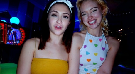 Naughty teens Chloe Cherry & Jane Wilde swap cum in a POV threesome