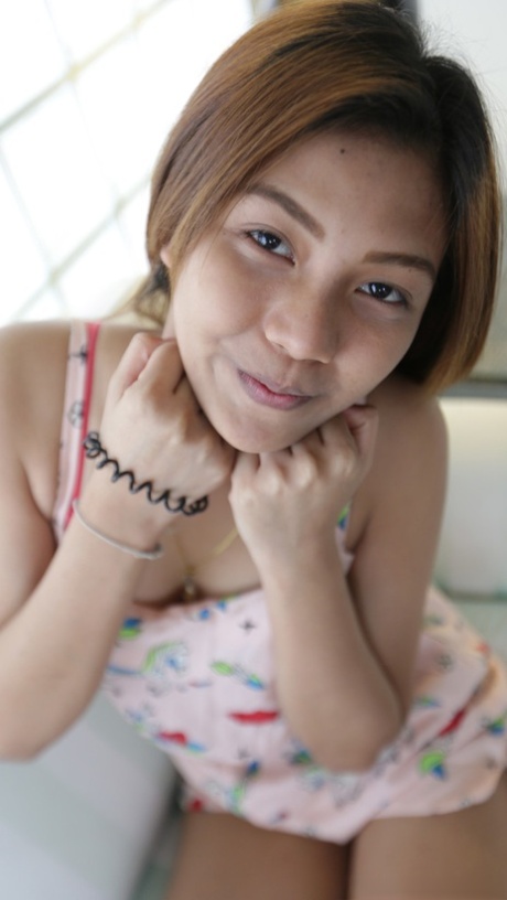 Asian amateur Pang C exposes her skinny body and takes a cock in POV